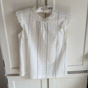 JCrew Eyelet Blouse, Size 2